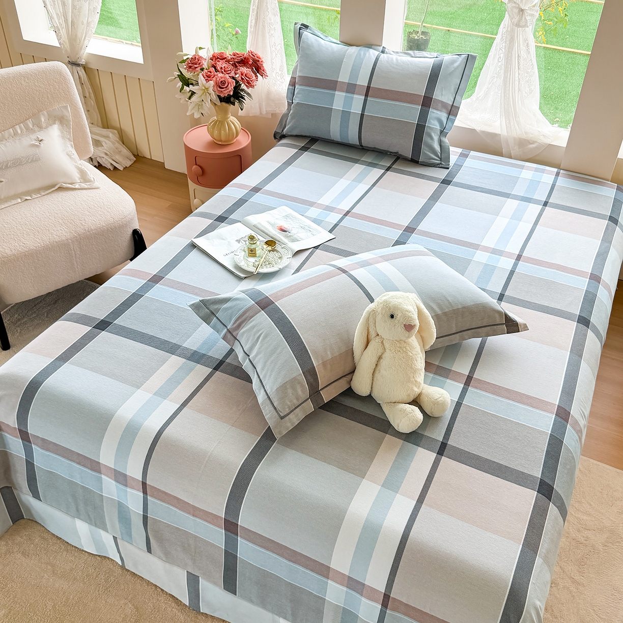 91家纺网 家纺一手货源 找家纺 壹贝家纺 2025新款A类100%全棉纯棉磨毛床单单床单床单单件 布伦特-咖