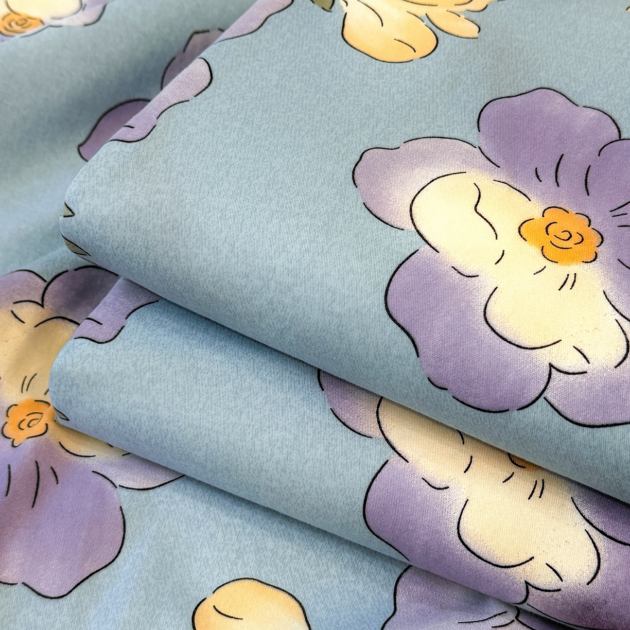 91家纺网 家纺一手货源 找家纺 壹贝家纺 2025新款A类100%全棉纯棉磨毛床单单床单床单单件 莫奈花园