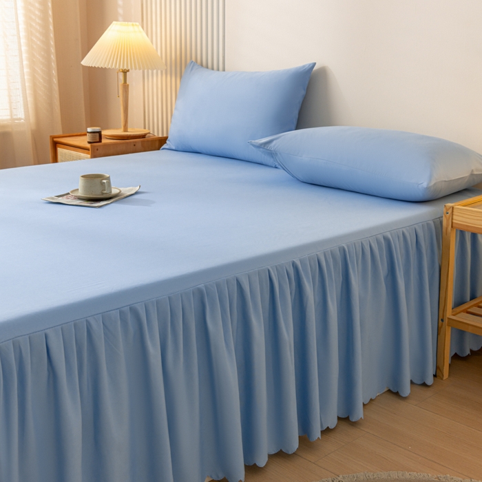 91家纺网 家纺一手货源 找家纺 梵克保罗 2025新款亲肤磨毛舒适柔软纯色Q系列枕套 Q-天蓝