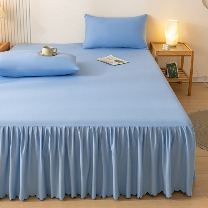 91家纺网 家纺一手货源 找家纺 梵克保罗 2025新款亲肤磨毛舒适柔软纯色Q系列枕套 Q-天蓝