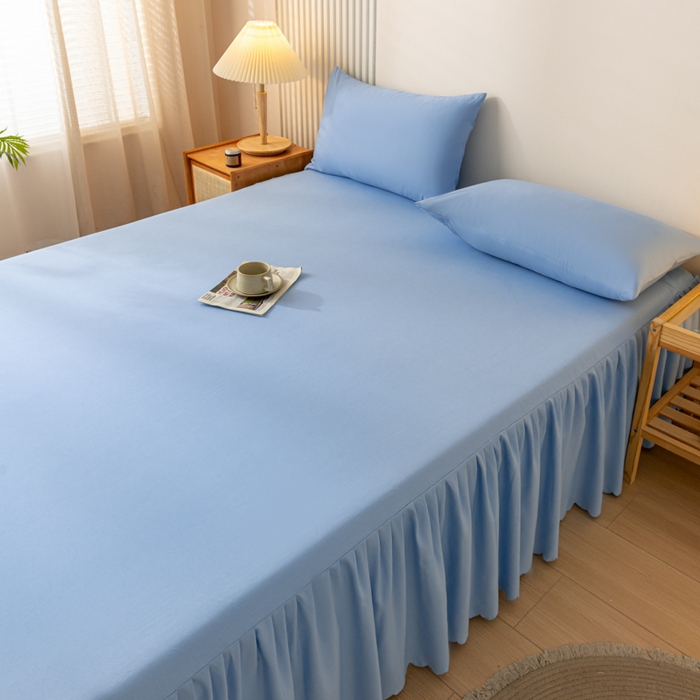 91家纺网 家纺一手货源 找家纺 梵克保罗 2025新款亲肤磨毛舒适柔软纯色Q系列枕套 Q-天蓝