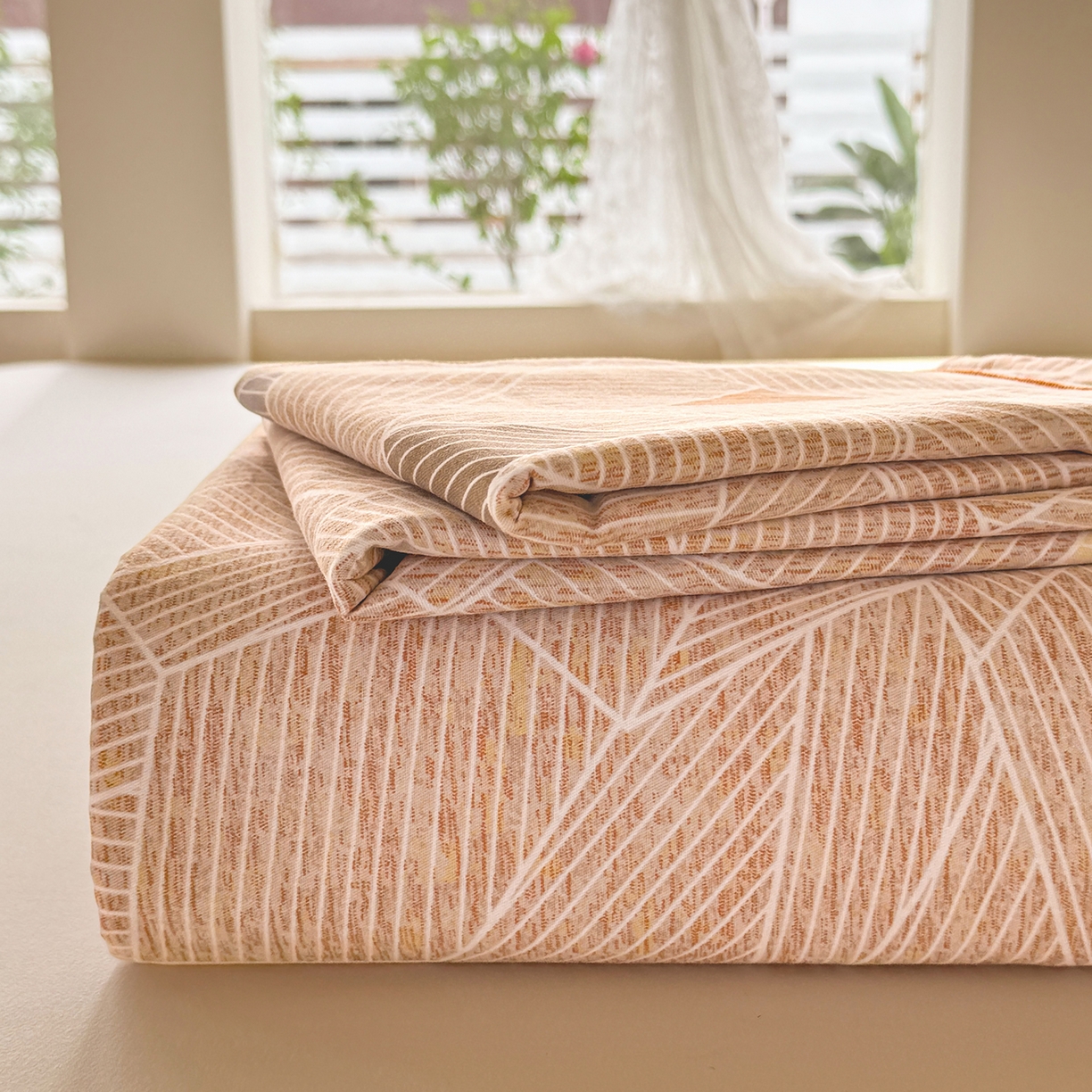 91家纺网 家纺一手货源 找家纺 壹贝家纺 2025新款A类100%全棉纯棉磨毛床单单床单床单单件 记忆碎片-咖