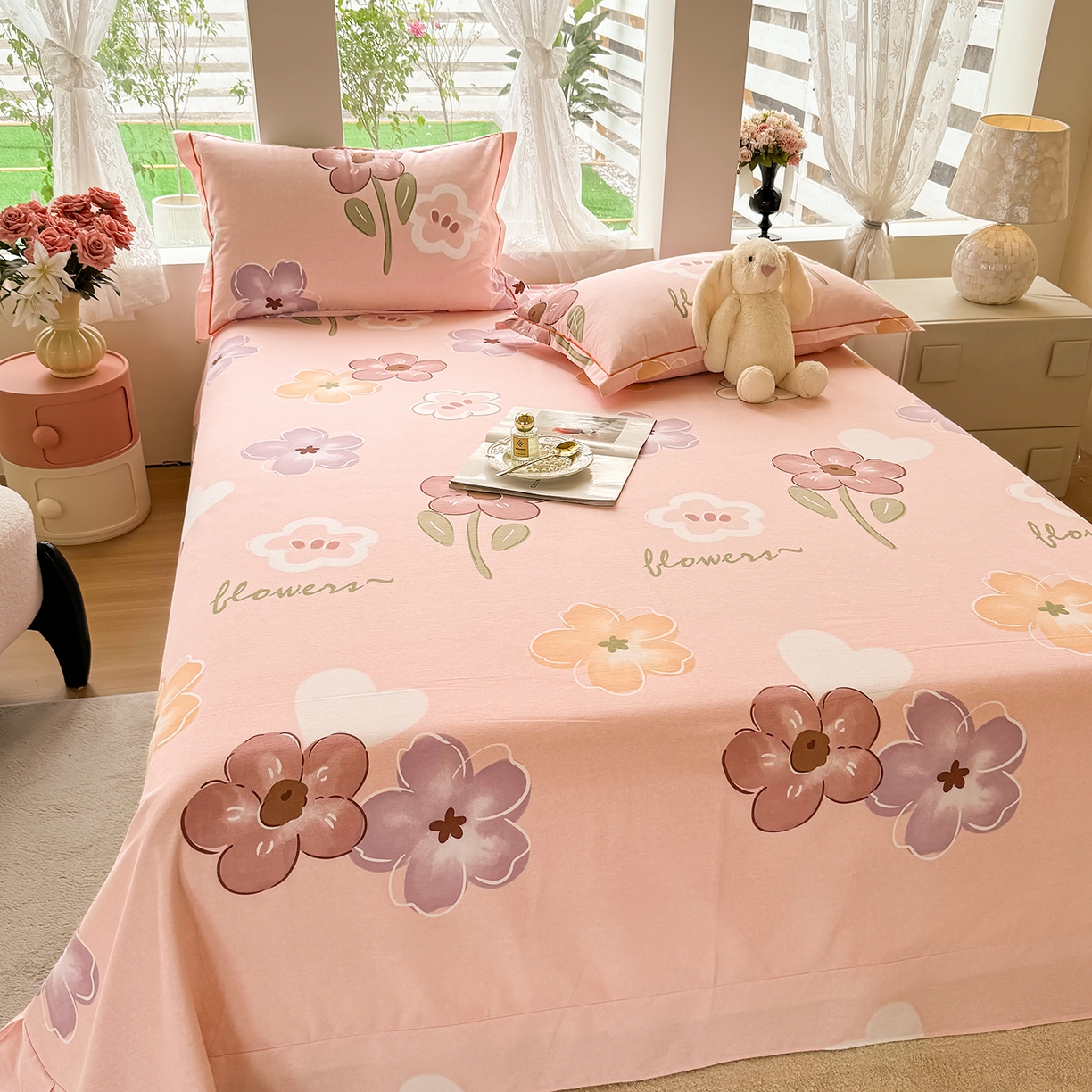 91家纺网 家纺一手货源 找家纺 （总）壹贝家纺 2025新款A类100%全棉纯棉磨毛床单单床单床单单件