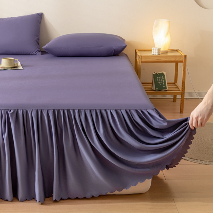 91家纺网 家纺一手货源 找家纺 梵克保罗 2025新款亲肤磨毛舒适柔软纯色Q系列枕套 Q-莫奈紫