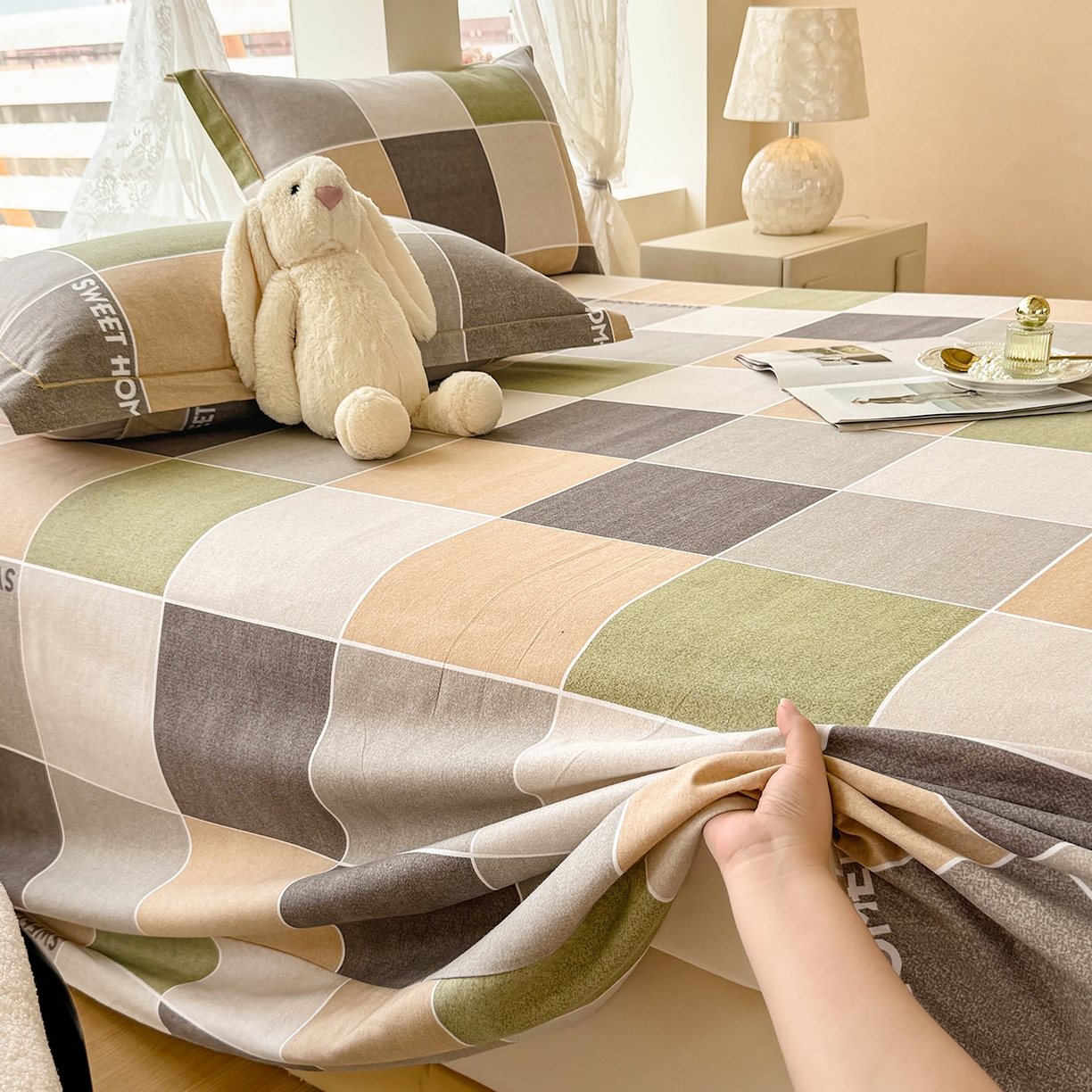 91家纺网 家纺一手货源 找家纺 壹贝家纺 2025新款A类100%全棉纯棉磨毛床单单床单床单单件 星辰