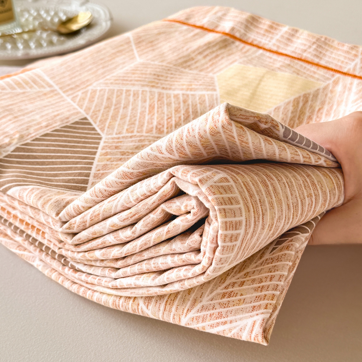 91家纺网 家纺一手货源 找家纺 壹贝家纺 2025新款A类100%全棉纯棉磨毛床单单床单床单单件 记忆碎片-咖