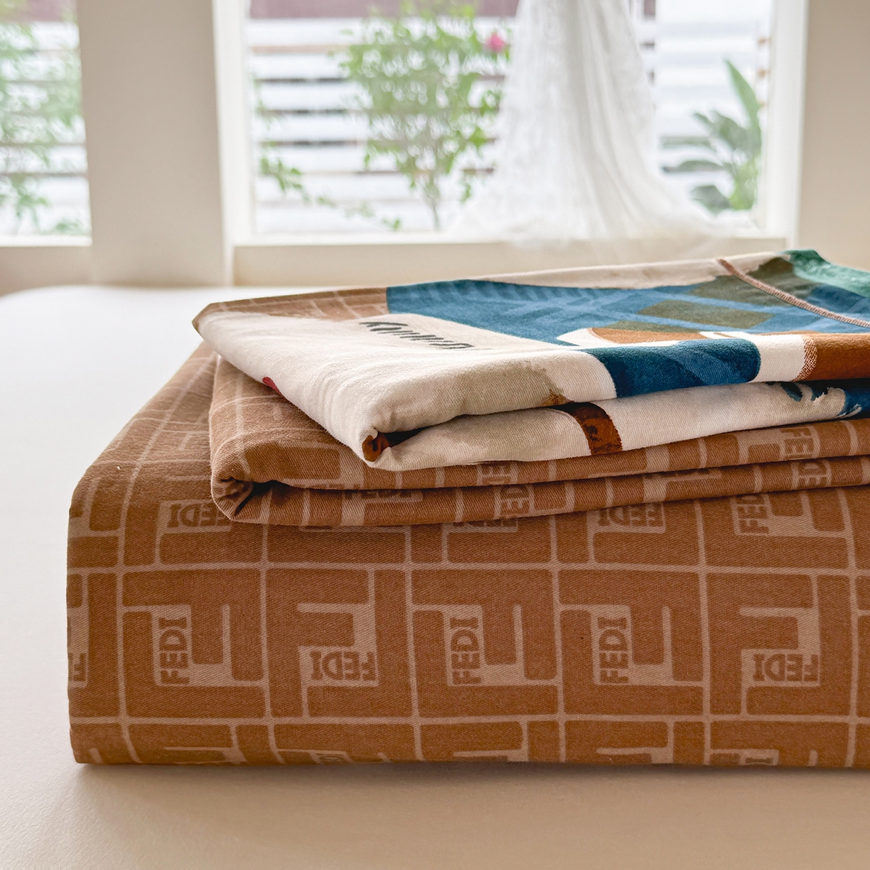 91家纺网 家纺一手货源 找家纺 壹贝家纺 2025新款A类100%全棉纯棉磨毛床单单床单床单单件 凯宝-咖