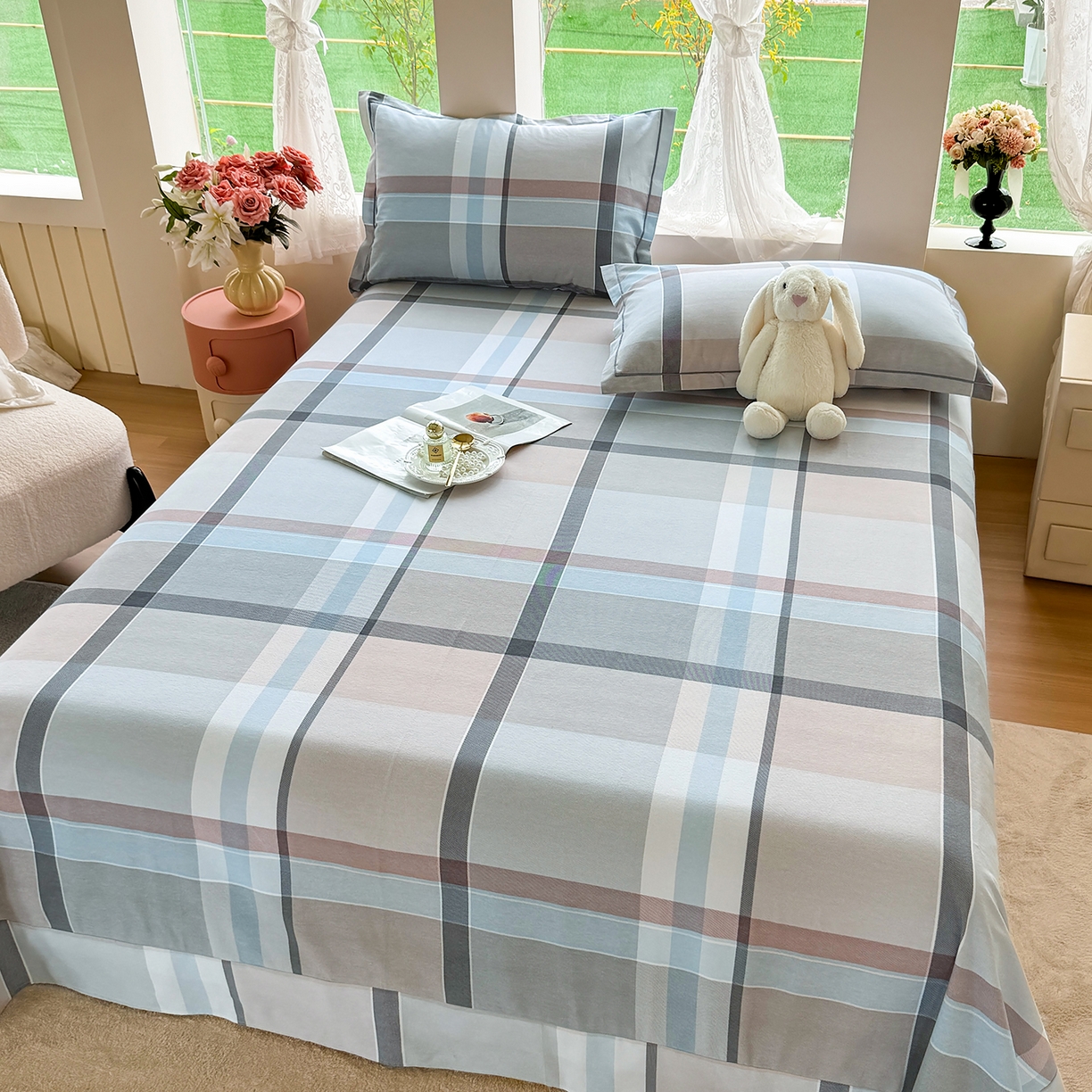 91家纺网 家纺一手货源 找家纺 壹贝家纺 2025新款A类100%全棉纯棉磨毛床单单床单床单单件 布伦特-咖