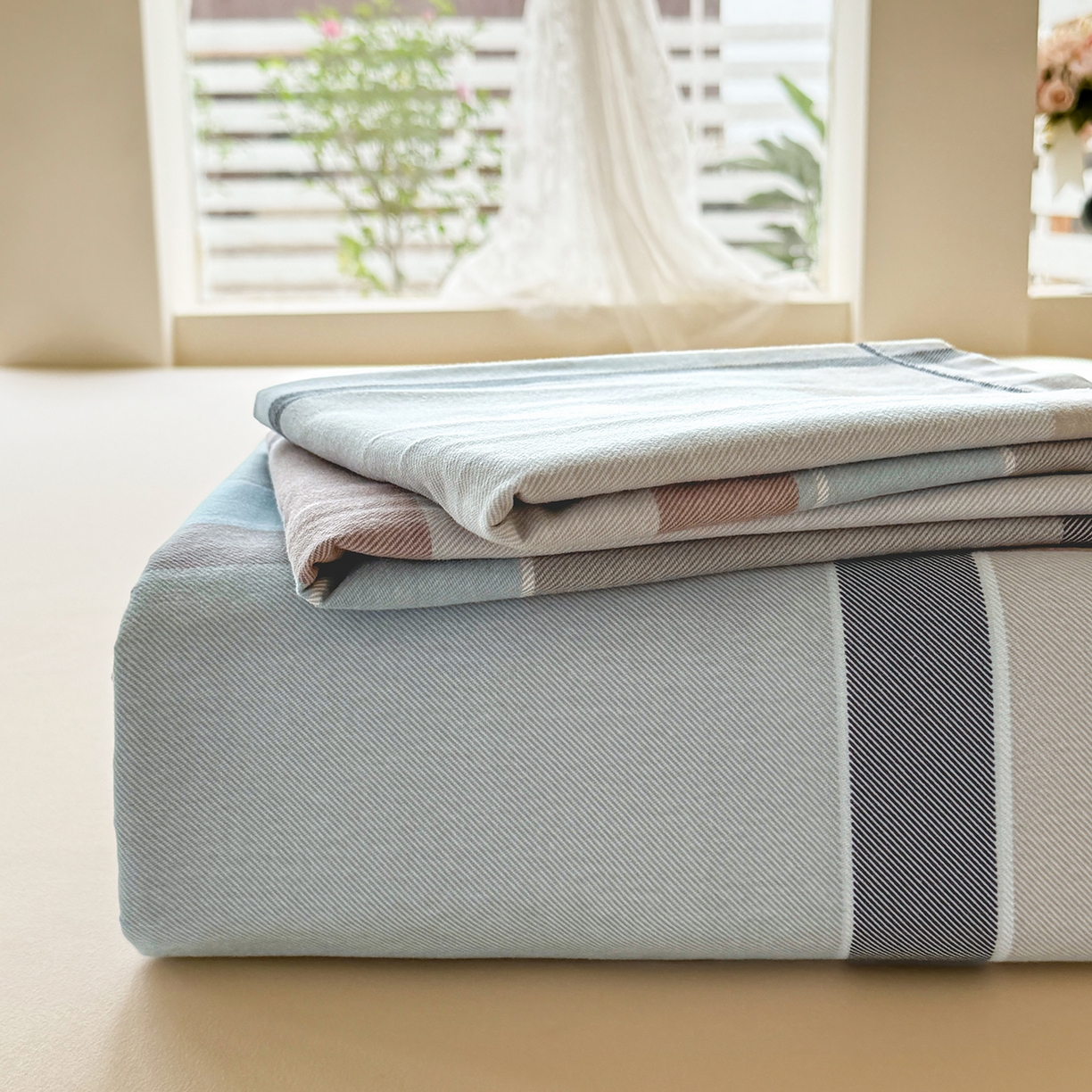 91家纺网 家纺一手货源 找家纺 壹贝家纺 2025新款A类100%全棉纯棉磨毛床单单床单床单单件 布伦特-咖