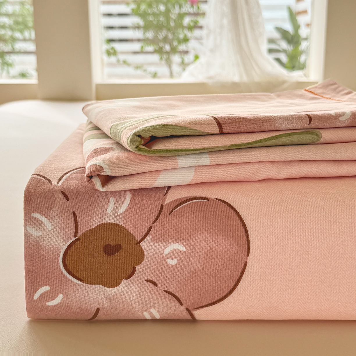 91家纺网 家纺一手货源 找家纺 壹贝家纺 2025新款A类100%全棉纯棉磨毛床单单床单床单单件 安妮