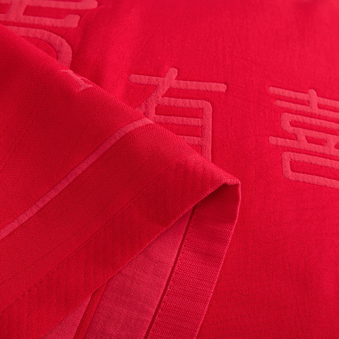 91家纺网 家纺一手货源 找家纺 （总）棠薇家纺 2025新款全棉大红婚庆枕巾