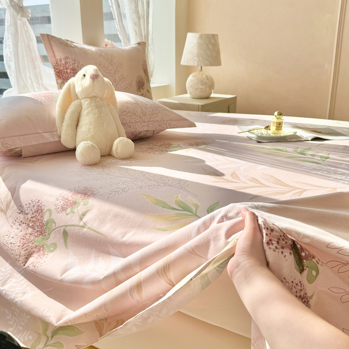 91家纺网 家纺一手货源 找家纺 壹贝家纺 2025新款A类100%全棉纯棉磨毛床单单床单床单单件 和风雅颂-桔