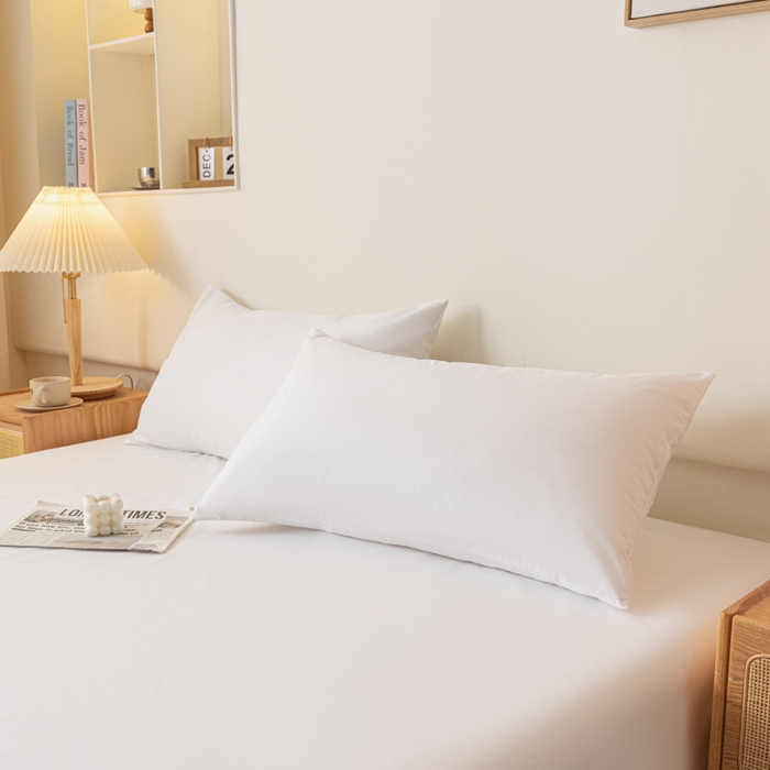 91家纺网 家纺一手货源 找家纺 梵克保罗 2025新款亲肤舒适防水纯色床单 C-纯白