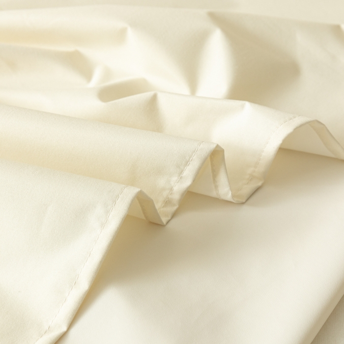 91家纺网 家纺一手货源 找家纺 梵克保罗 2025新款亲肤舒适防水纯色床单 C-奶油白
