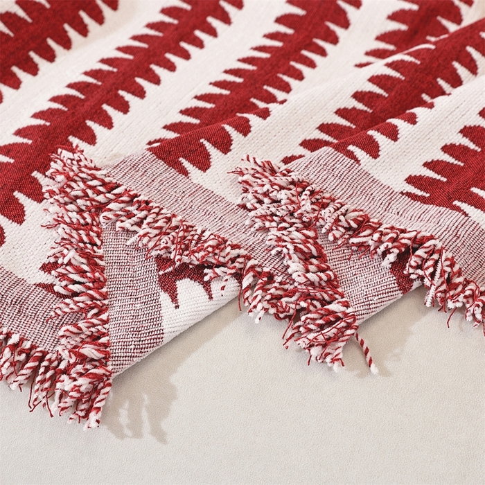 91家纺网 家纺一手货源 找家纺 （总）共鸣沙发垫 2025新款亲肤舒适雪尼尔玉兰喜庆红色沙发巾