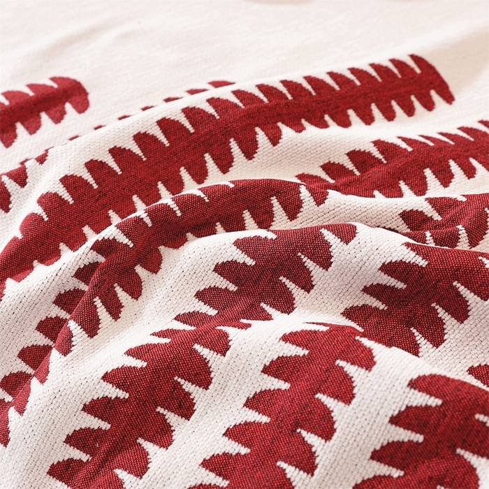 91家纺网 家纺一手货源 找家纺 （总）共鸣沙发垫 2025新款亲肤舒适雪尼尔玉兰喜庆红色沙发巾