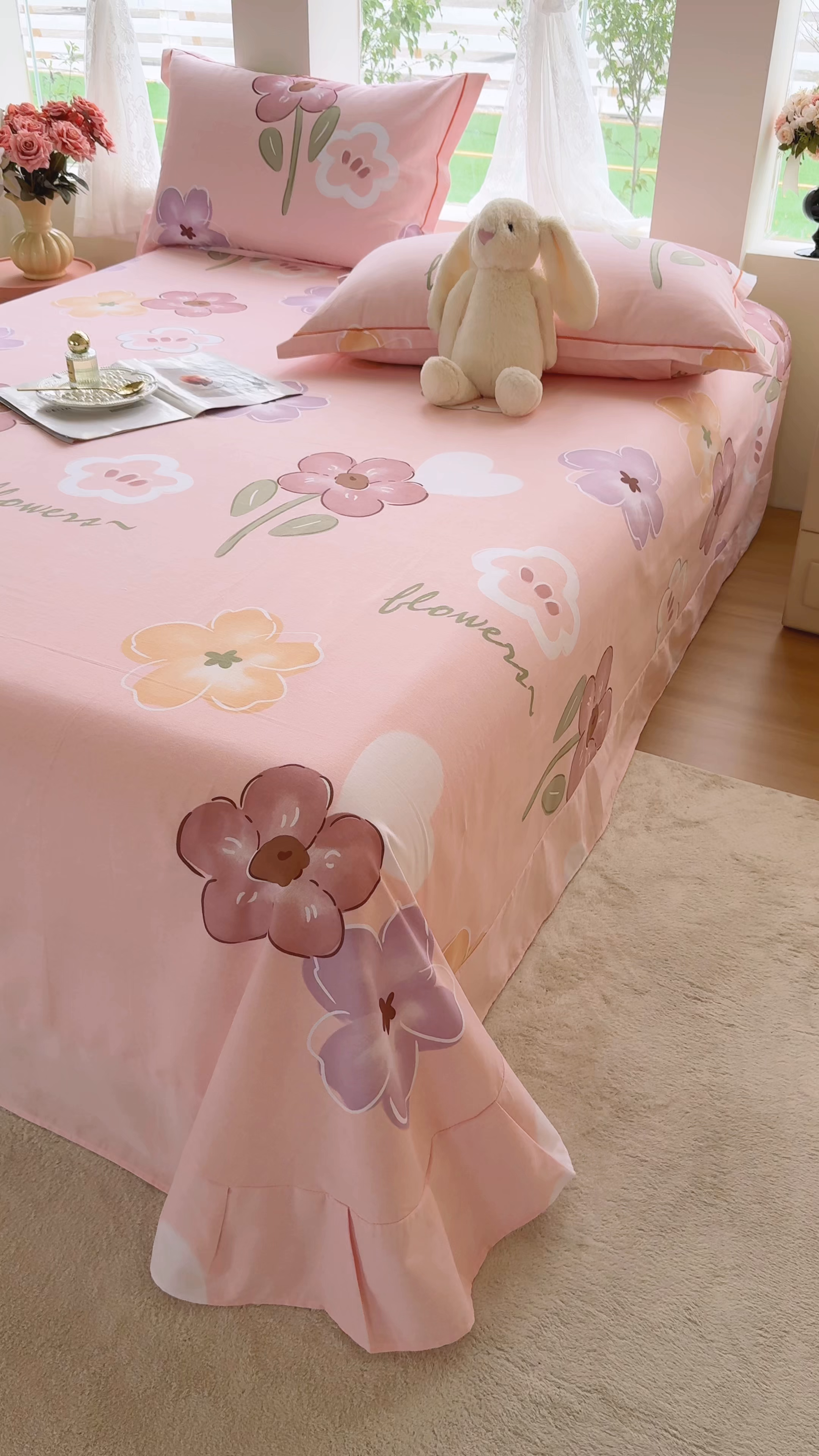 91家纺网 家纺一手货源 找家纺 （总）壹贝家纺 2025新款A类100%全棉纯棉磨毛床单单床单床单单件