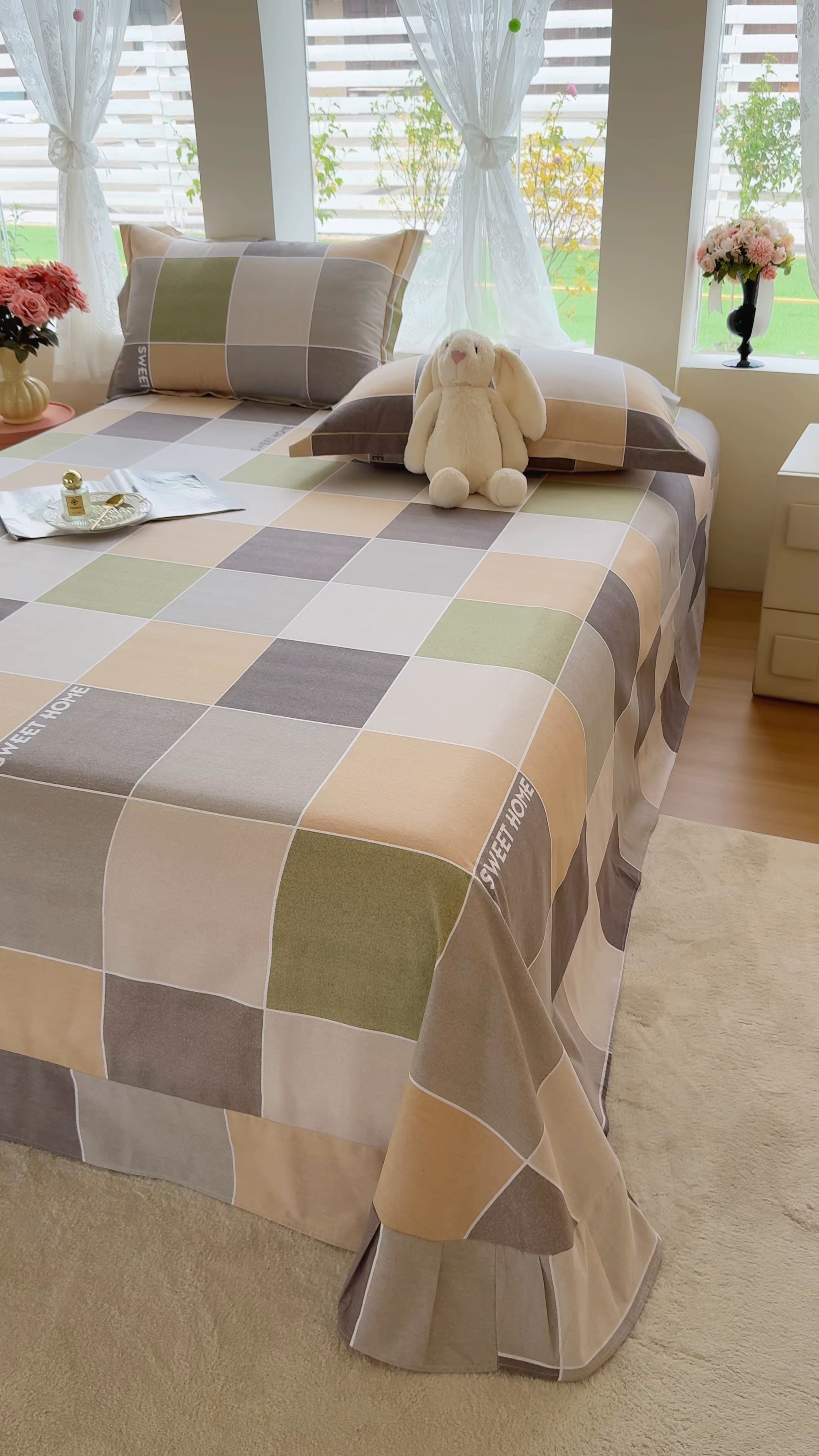 91家纺网 家纺一手货源 找家纺 壹贝家纺 2025新款A类100%全棉纯棉磨毛床单单床单床单单件 星辰