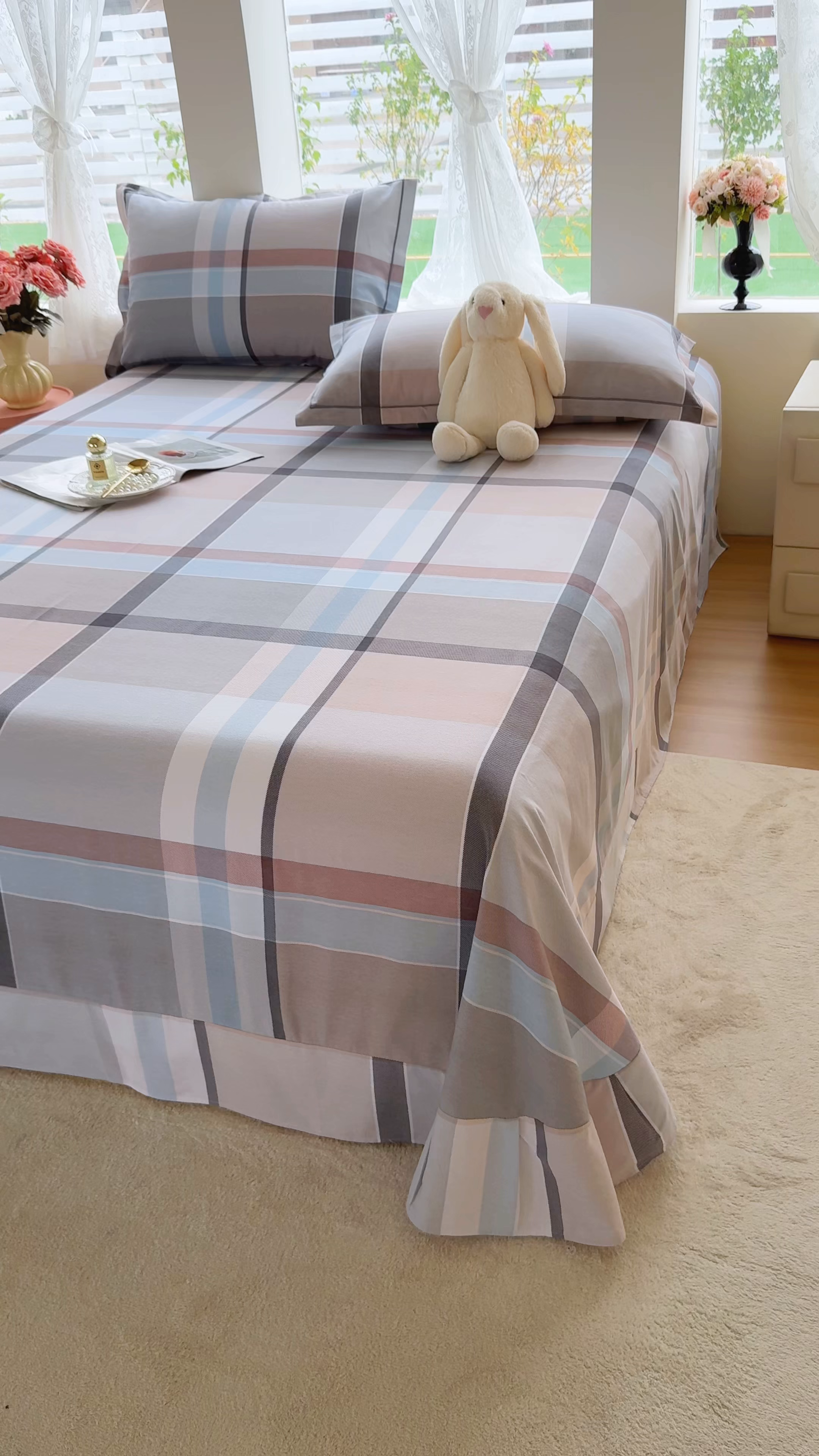 91家纺网 家纺一手货源 找家纺 壹贝家纺 2025新款A类100%全棉纯棉磨毛床单单床单床单单件 布伦特-咖