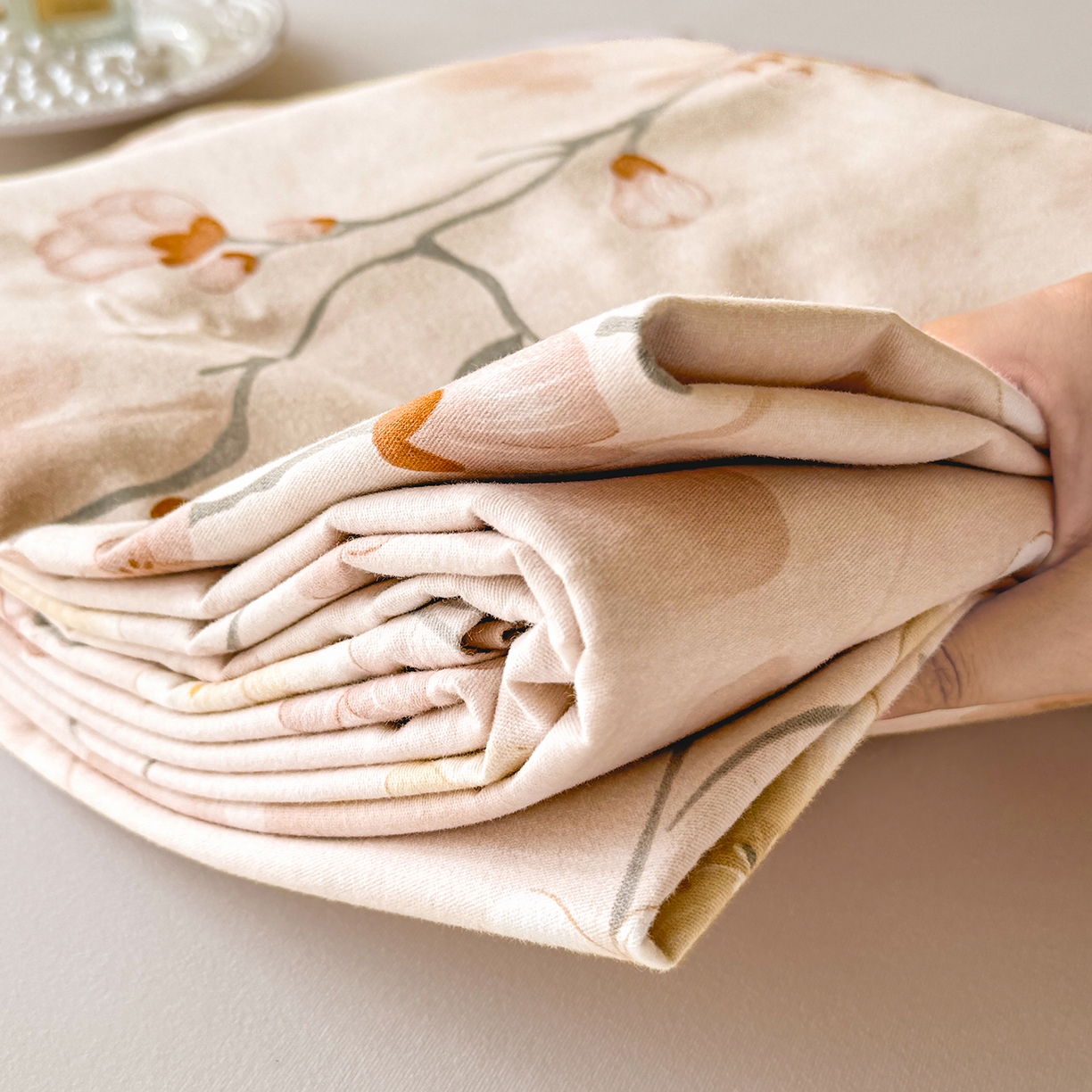 91家纺网 家纺一手货源 找家纺 壹贝家纺 2025新款A类100%全棉纯棉磨毛床单单床单床单单件 十里桃花