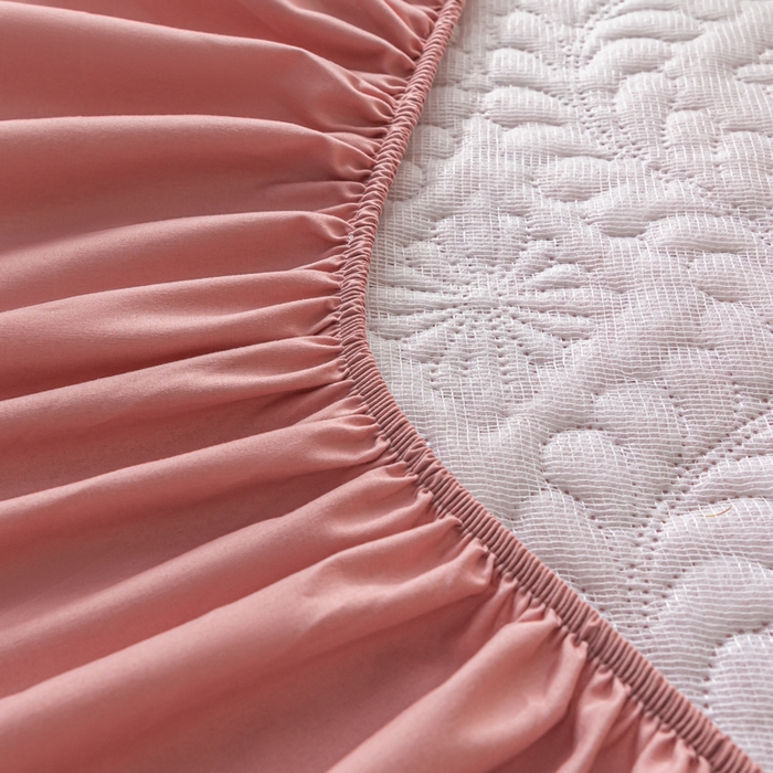 91家纺网 家纺一手货源 找家纺 （总）梵克保罗 2025新款简约纯色水洗棉防水夹棉床笠