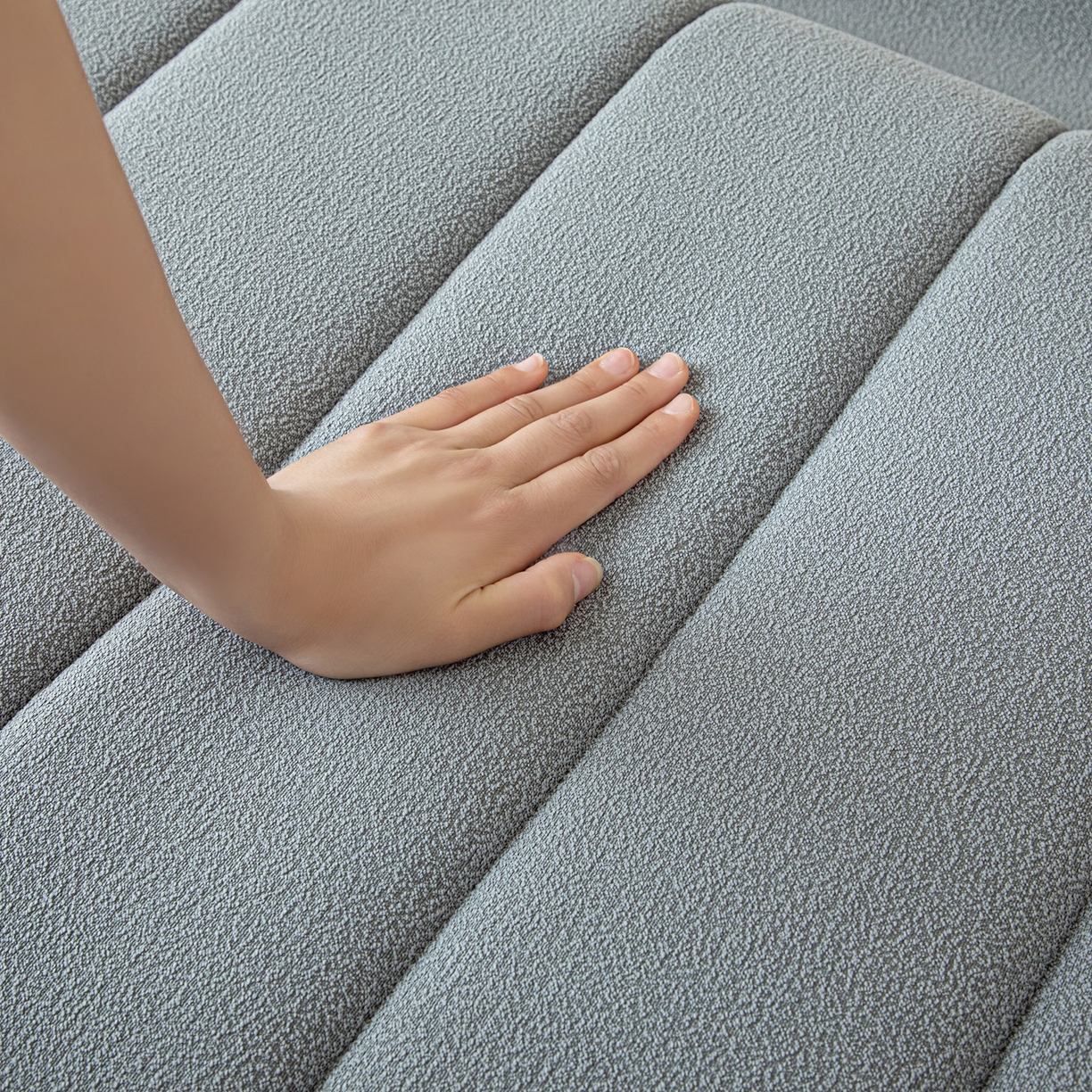 91家纺网 家纺一手货源 找家纺 沐沐家纺 2026新款泰迪绒床头罩靠背 暮云灰