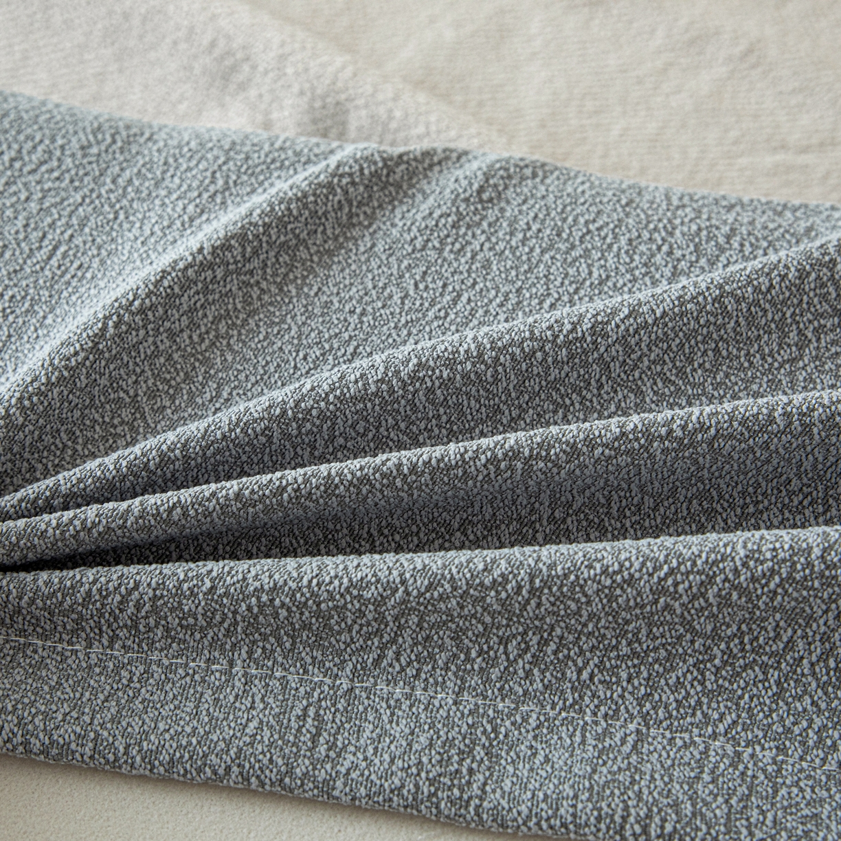 91家纺网 家纺一手货源 找家纺 沐沐家纺 2026新款泰迪绒床头罩靠背 暮云灰