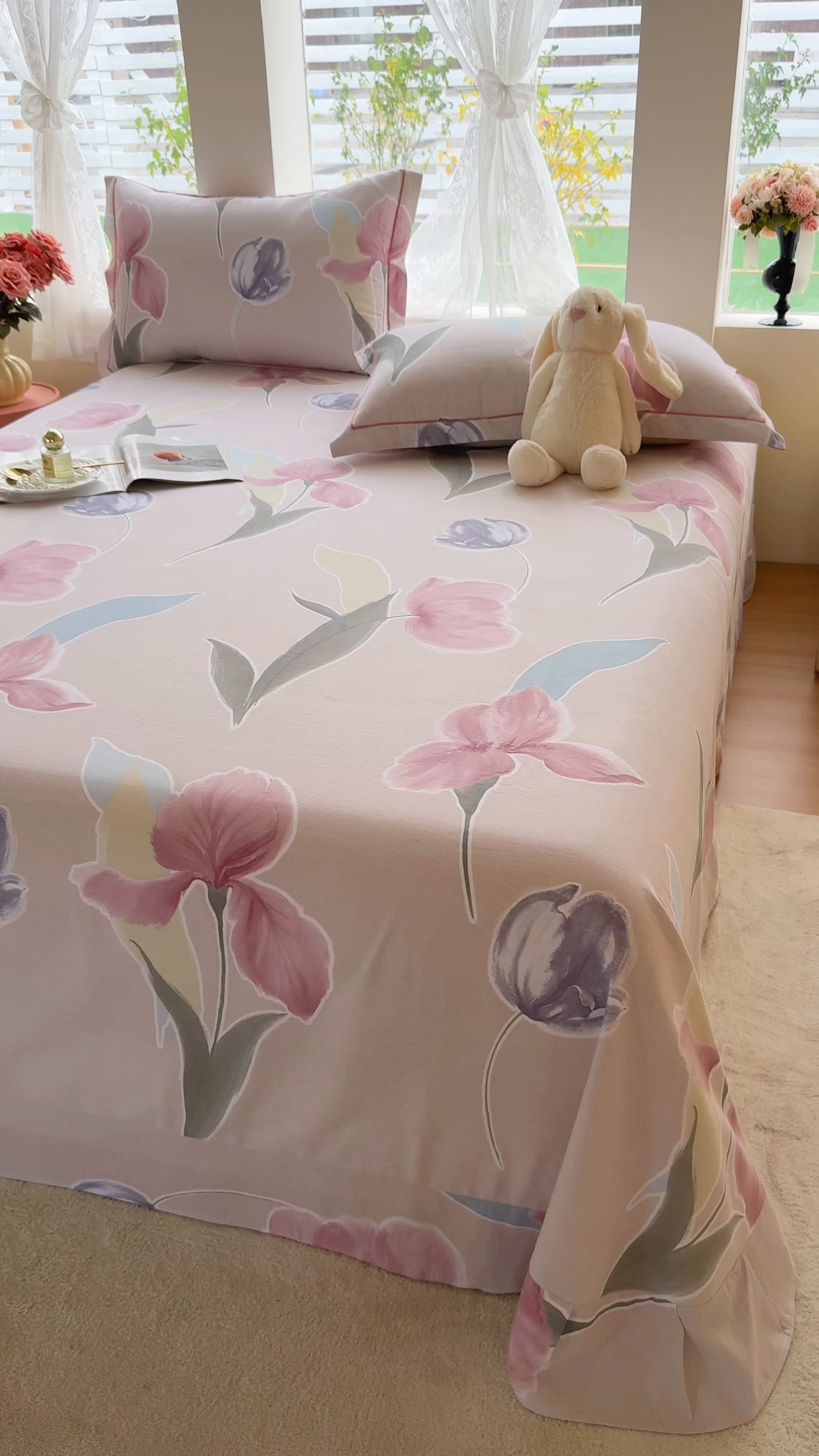 91家纺网 家纺一手货源 找家纺 壹贝家纺 2025新款A类100%全棉纯棉磨毛床单单床单床单单件 奈美