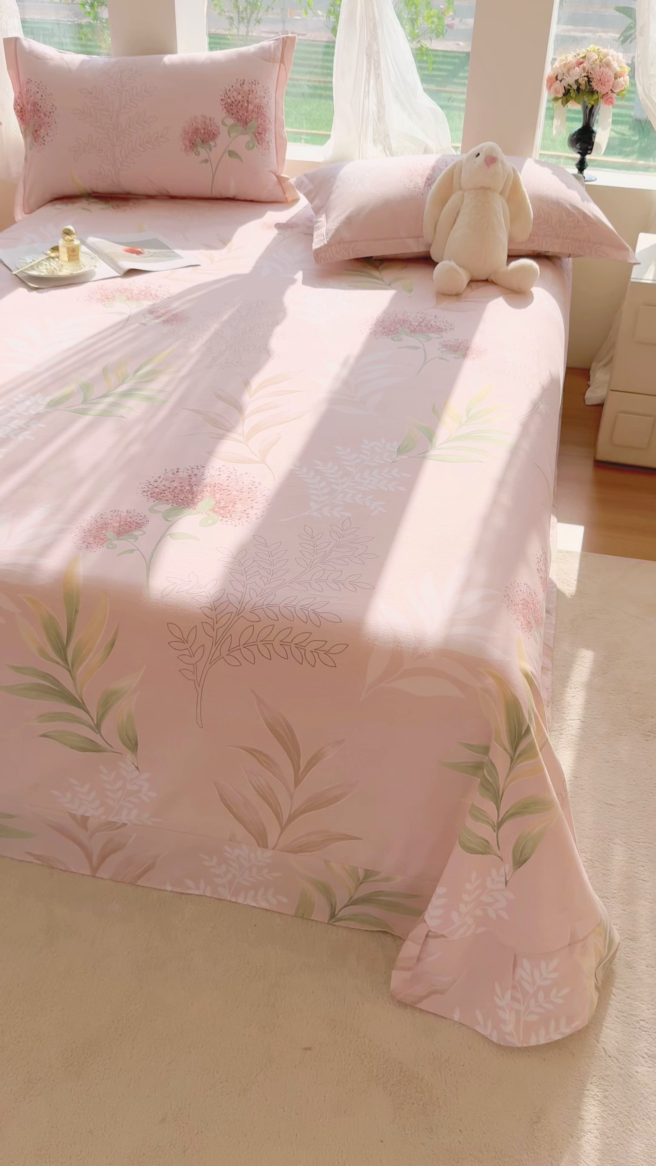 91家纺网 家纺一手货源 找家纺 壹贝家纺 2025新款A类100%全棉纯棉磨毛床单单床单床单单件 和风雅颂-桔