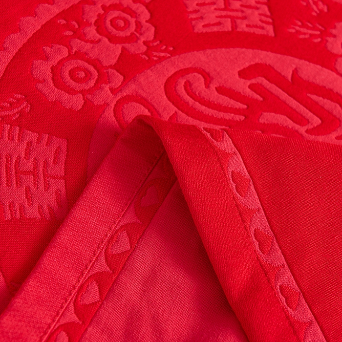 91家纺网 家纺一手货源 找家纺 棠薇家纺 2025新款全棉大红婚庆枕巾 家有喜事