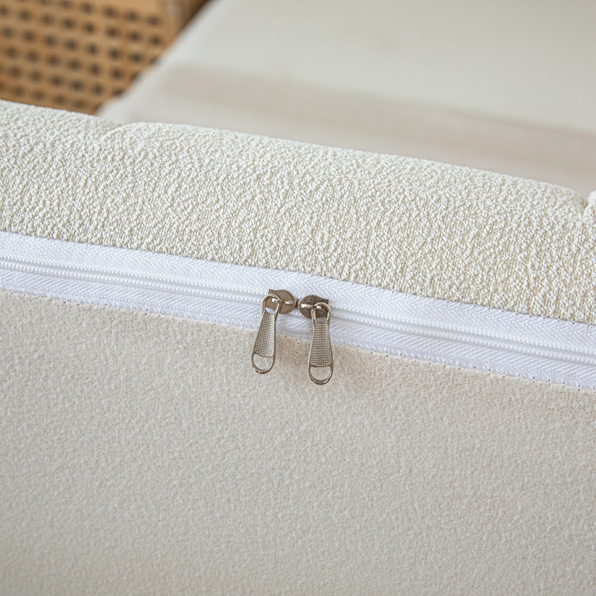 91家纺网 家纺一手货源 找家纺 沐沐家纺 2026新款泰迪绒床头罩靠背 浅中灰