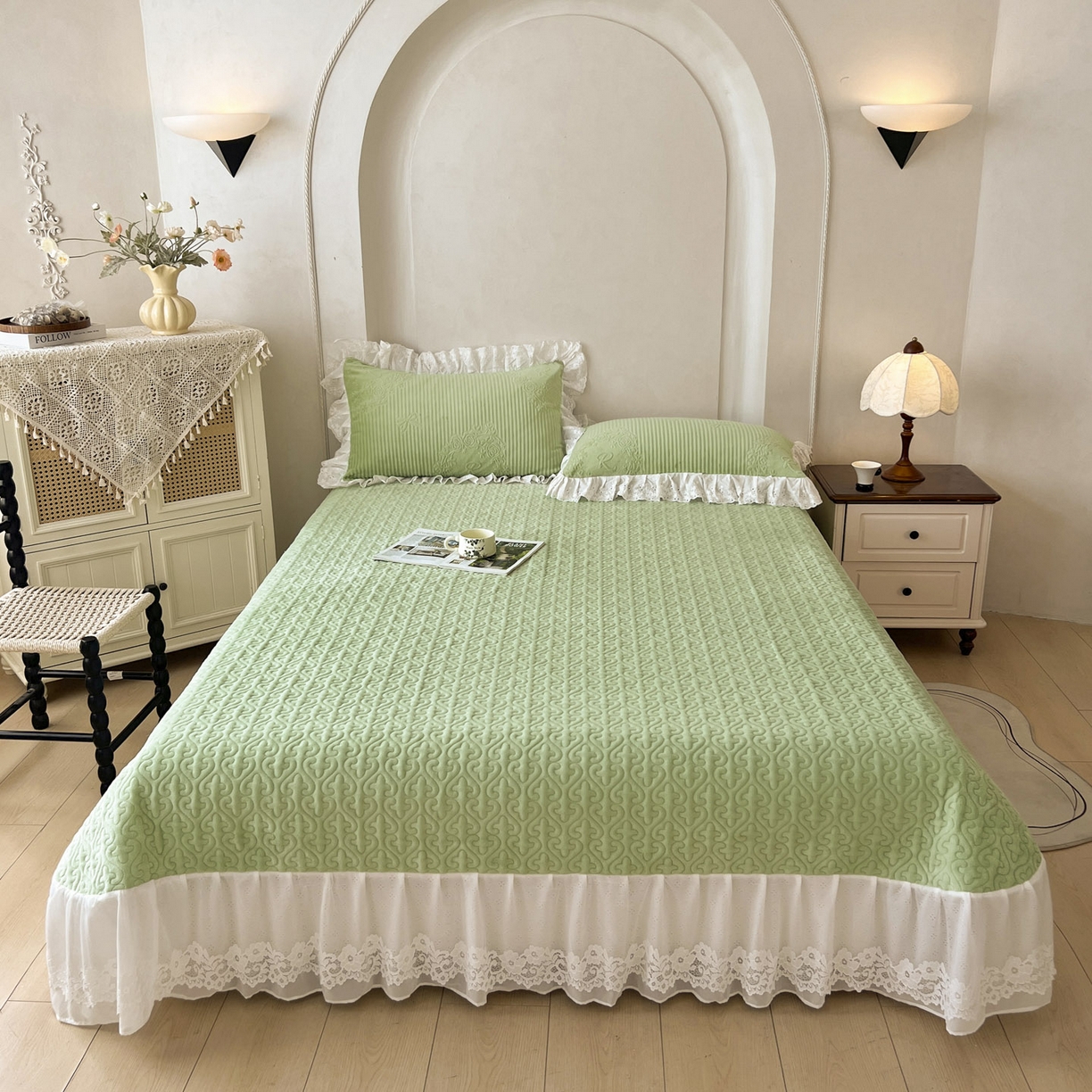 91家纺网 家纺一手货源 找家纺 （总）怡源梦 2025新款雕花牛奶绒床盖四件套-国色芳华系列