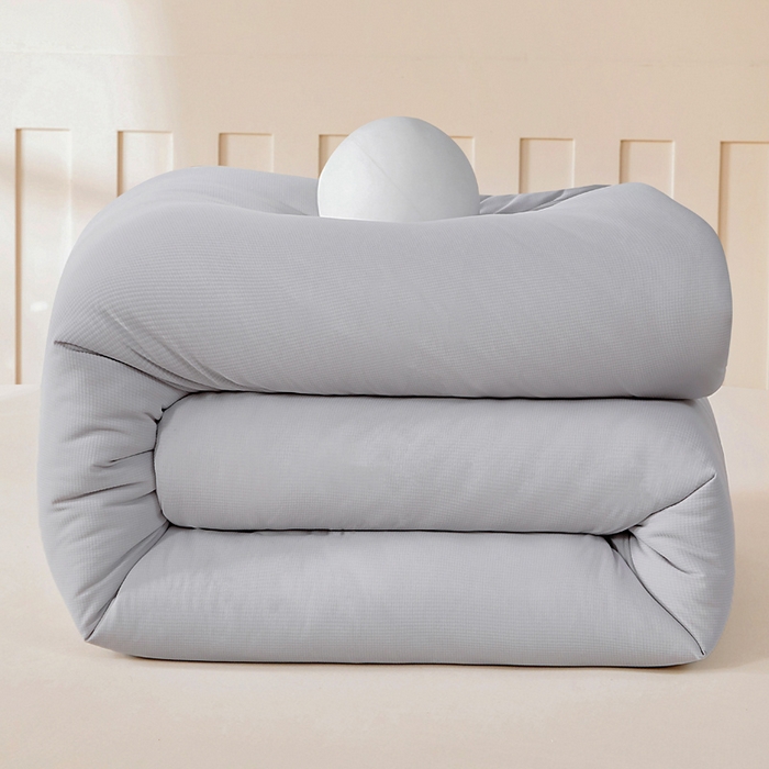 91家纺网 家纺一手货源 找家纺 亿莱鑫 2025新款秋冬A婴儿绒针织棉肌肤被被子被芯冬被 baby熊-灰