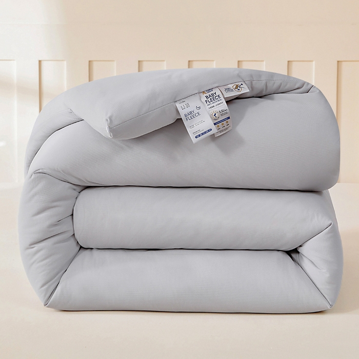 91家纺网 家纺一手货源 找家纺 亿莱鑫 2025新款秋冬A婴儿绒针织棉肌肤被被子被芯冬被 baby熊-灰