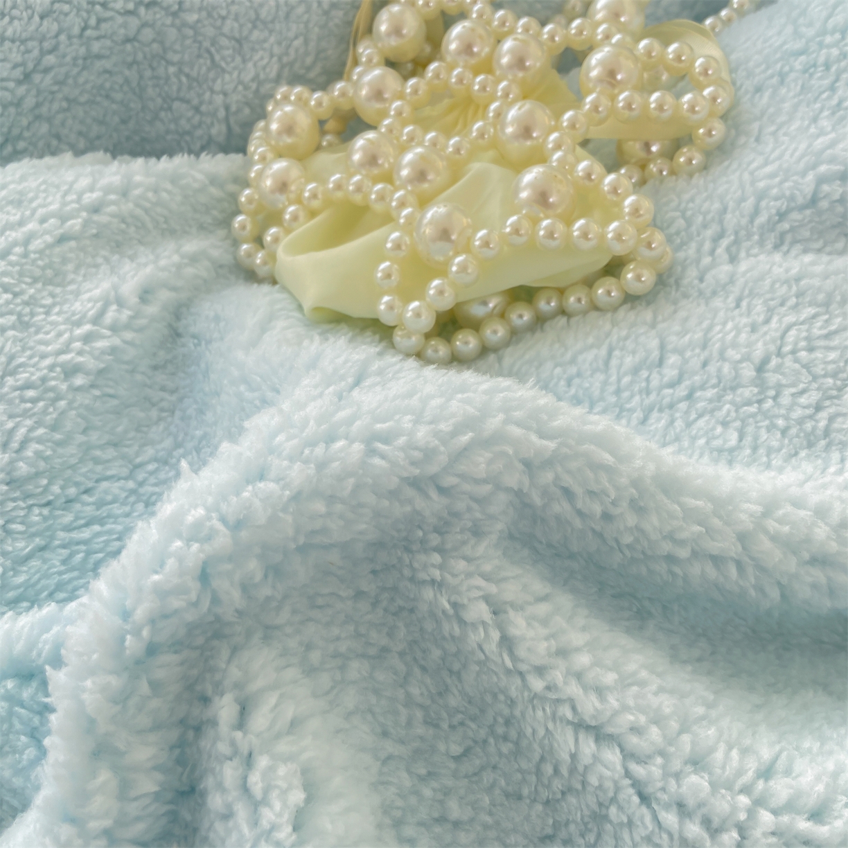 91家纺网 家纺一手货源 找家纺 灰鲸 2025新款秋冬韩系牛奶羊羔绒四件套 羊羔-蓝绿