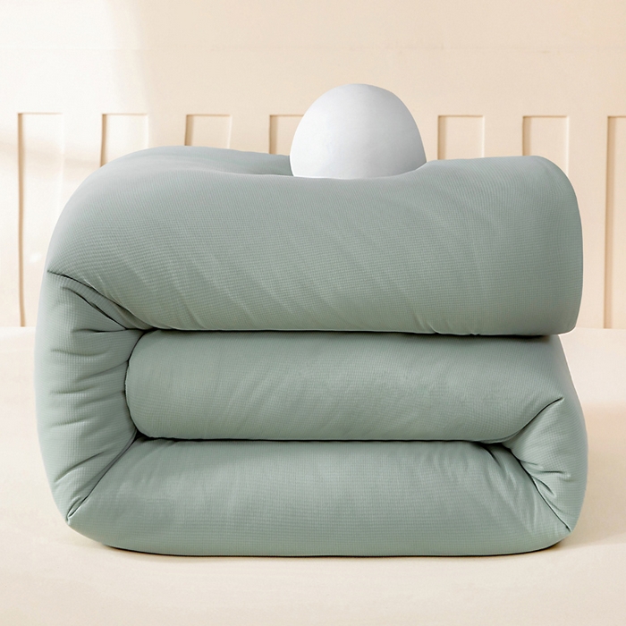 91家纺网 家纺一手货源 找家纺 亿莱鑫 2025新款秋冬A婴儿绒针织棉肌肤被被子被芯冬被 baby熊-绿