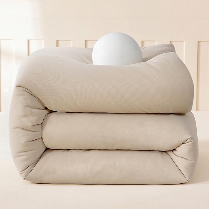 91家纺网 家纺一手货源 找家纺 亿莱鑫 2025新款秋冬A婴儿绒针织棉肌肤被被子被芯冬被 baby熊-驼色