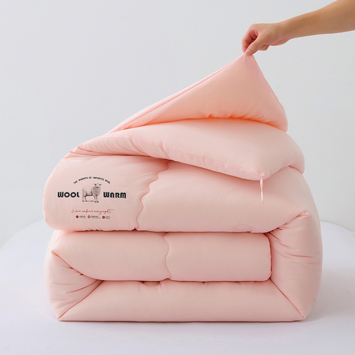 91家纺网 家纺一手货源 找家纺 优布加 2025新款二合一子母被绑绳款 米白