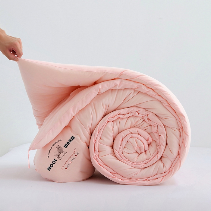 91家纺网 家纺一手货源 找家纺 优布加 2025新款二合一子母被绑绳款 米白