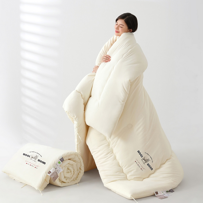 91家纺网 家纺一手货源 找家纺 优布加 2025新款二合一子母被绑绳款 粉玉