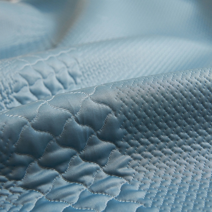 91家纺网 家纺一手货源 找家纺 梵克保罗 2025新款凉感丝蕾丝花边床笠款凉席-海豚系列 海豚 蓝