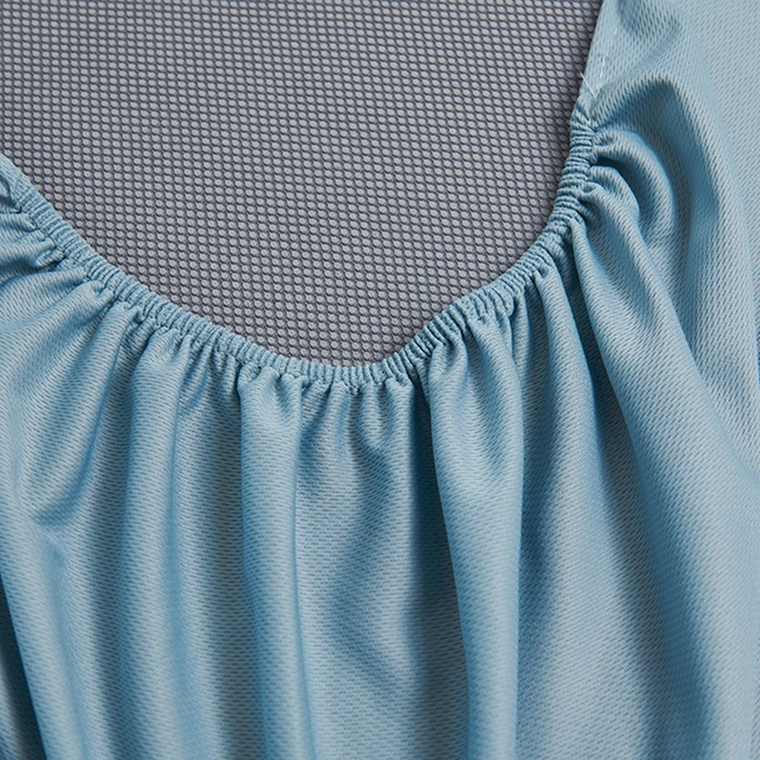 91家纺网 家纺一手货源 找家纺 梵克保罗 2025新款凉感丝蕾丝花边床笠款凉席-海豚系列 海豚 蓝