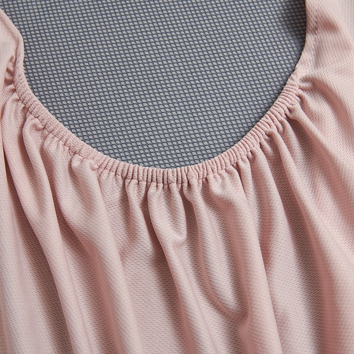 91家纺网 家纺一手货源 找家纺 梵克保罗 2025新款凉感丝蕾丝花边床笠款凉席-海豚系列 海豚 粉