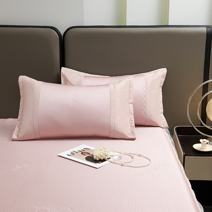 91家纺网 家纺一手货源 找家纺 （总）梵克保罗 2025新款凉感丝蕾丝花边床笠款凉席-海豚系列