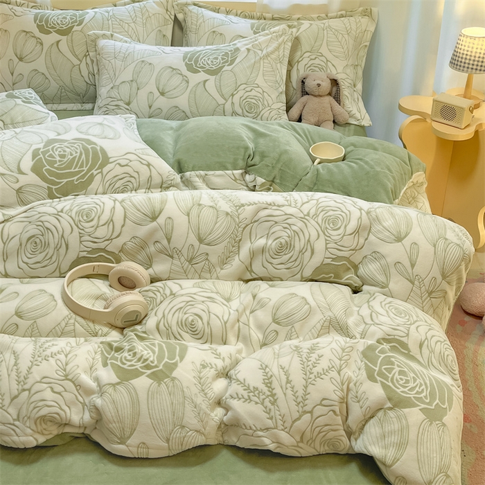 91家纺网 家纺一手货源 找家纺 （总）名兮家居 2025新款亲肤舒适高克重雕花绒四件套