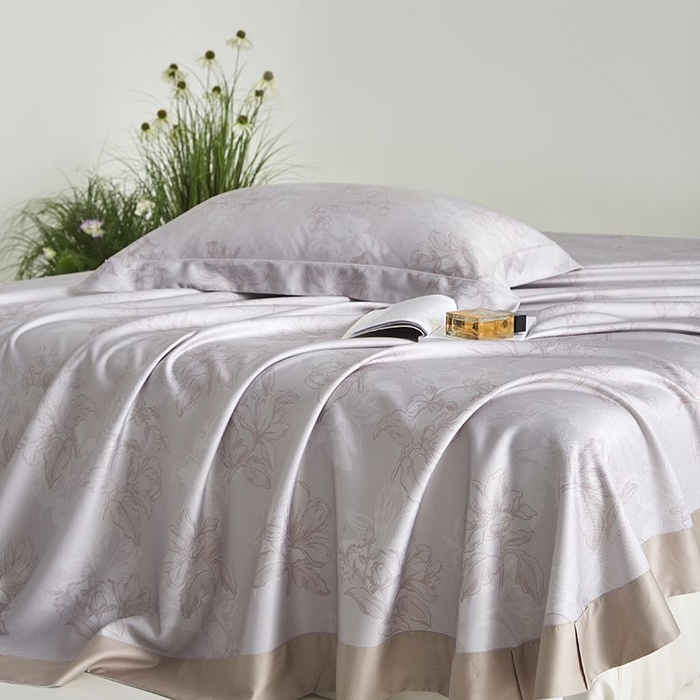 91家纺网 家纺一手货源 找家纺 梵克保罗 2025新款竹纤维+天丝软凉席三件套 织梦--浅豆沙