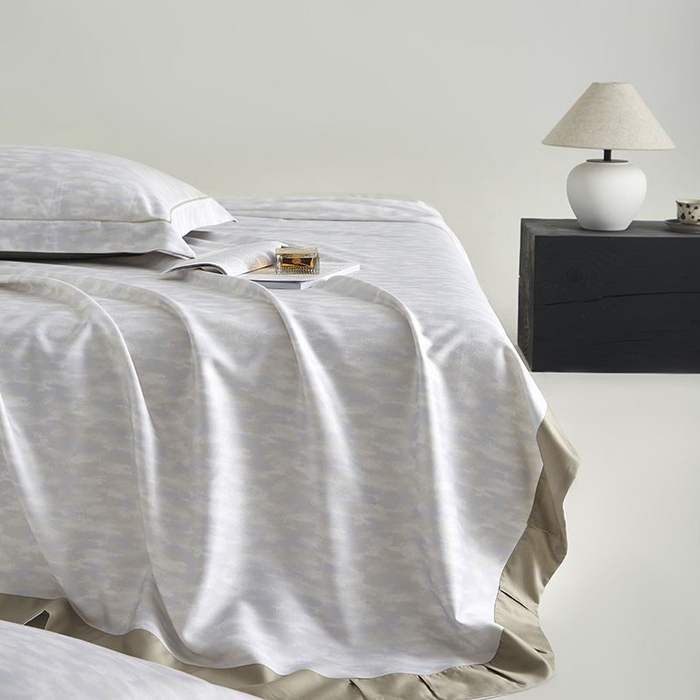 91家纺网 家纺一手货源 找家纺 梵克保罗 2025新款竹纤维+天丝软凉席三件套 彩云间