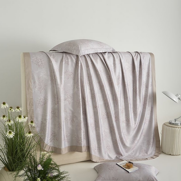 梵克保罗 2025新款竹纤维+天丝软凉席三件套 织梦--浅豆沙