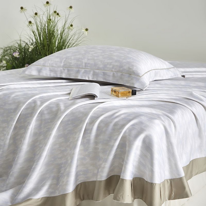 91家纺网 家纺一手货源 找家纺 梵克保罗 2025新款竹纤维+天丝软凉席三件套 彩云间