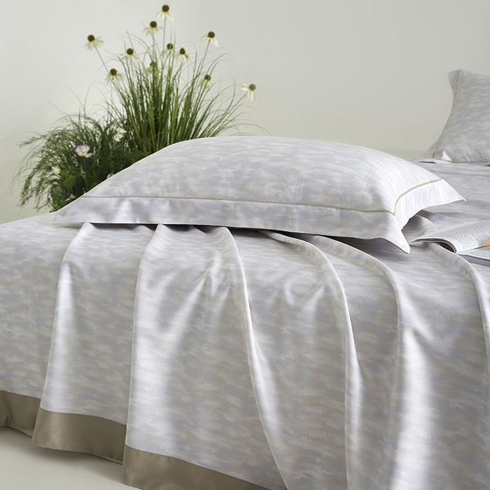 91家纺网 家纺一手货源 找家纺 梵克保罗 2025新款竹纤维+天丝软凉席三件套 彩云间